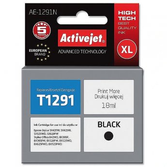 ActiveJet AE-1291N Ink (replacement for Epson T1291; Supreme; 18 ml; black)