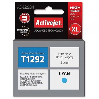 ActiveJet AE-1292N Ink (replacement for Epson T1292; Supreme; 15 ml; cyan)