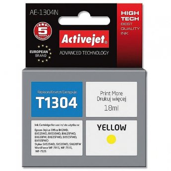 ActiveJet AE-1304N Ink (replacement for Epson T1304; Supreme; 18 ml; yellow)