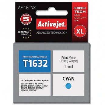 ActiveJet AE-16CNX Ink cartridge (replacement for Epson 16XL T1632; Supreme; 15 ml; cyan)