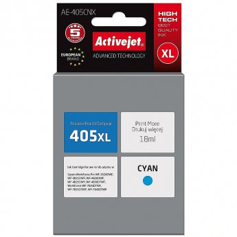 ActiveJet AE-405CNX ink (replacement for Epson 405XL C13T05H24010; Supreme; 18ml; cyan)