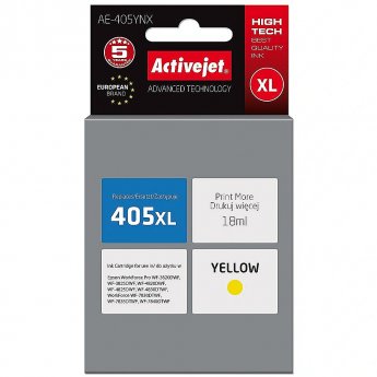 ActiveJet AE-405YNX ink (replacement for Epson 405XL C13T05H44010; Supreme; 18ml; yellow)