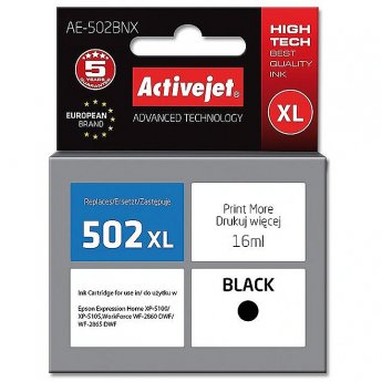 ActiveJet AE-502BNX ink (replacement for Epson 502XL W14010; Supreme; 16 ml; black)