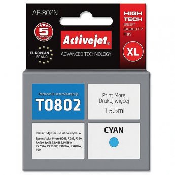 ActiveJet AE-802N Ink (replacement for Epson T0802; Supreme; 13,5 ml; cyan)