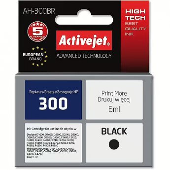 ActiveJet AH-300BR ink (replacement for HP 300 CC640EE; Premium; 6 ml; black)
