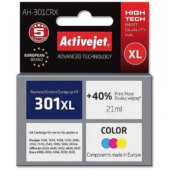 ActiveJet AH-301CRX (zamiennik HP 301XL CH564EE; Premium; 21 ml; kolor)