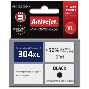 ActiveJet AH-304BRX (zamiennik HP 304XL N9K08AE; Premium; 20 ml; czarny)