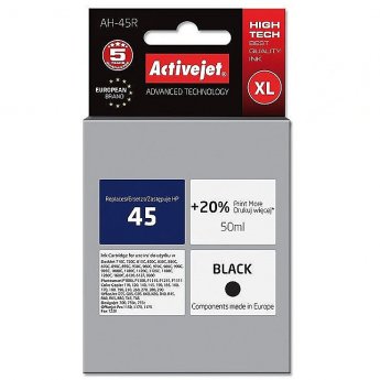 ActiveJet AH-45R Ink Cartridge (replacement for HP 45 51645A; Premium; 50 ml; black)
