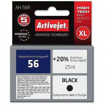 ActiveJet AH-56R Ink cartridge (replacement for HP 56 C6656A; Premium; 25 ml; black)