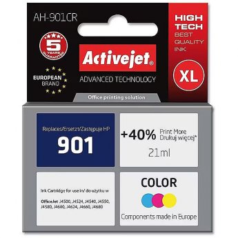 ActiveJet AH-901CR (zamiennik HP 901 CC656AE; Premium; 21 ml; kolor)