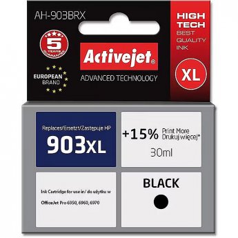 ActiveJet AH-903BRX ink (replacement for HP 903XL T6M15AE; Premium; 30 ml; black)