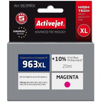 ActiveJet AH-963MRX ink for HP printers, Replacement HP 963XL 3JA28AE; Premium; 1760 pages; purple