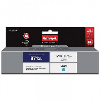 ActiveJet AH-971CRX ink (replacement for HP 971XL CN626AE; Premium; 100 ml; cyan)