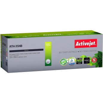 ActiveJet BIO  Activejet ATH-35NB toner for HP, Canon printers, Replacement HP 35A CB435A, Canon CRG-712; Supreme; 1800 pages; black. ECO Toner.