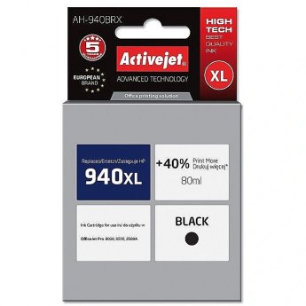 ActiveJet Ink Cartridge AH-940BRX (replacement for HP 940XL C4906AE; Premium; 80 ml; black)