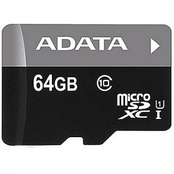 ADATA microSDXC UHS-I, 64GB, Premier Pro + SDHC Adapter