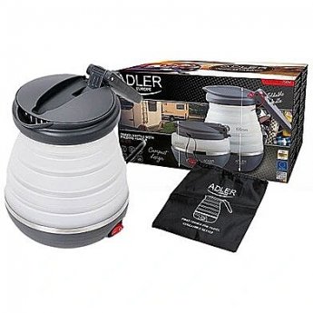 Adler travel kettle AD 1279, White/Grey