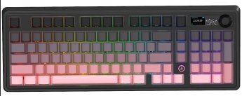 Ajazz Klawiatura mechaniczna bezprzewodowa Ajazz AK980 V2 Gift Switch V2 Gradient Pink z ekranem