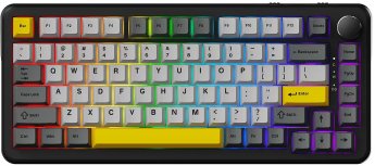 Ajazz Klawiatura mechaniczna przewodowa Ajazz AK820 MAX Magnetic switches Black Gray Yellow RGB