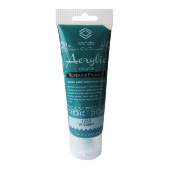 Akrila krāsa, 75ml, 1253 zaļganzila (Viridian)