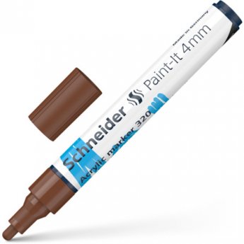 Akrila marķieris SCHNEIDER Paint-it 320, 4mm, brūns
