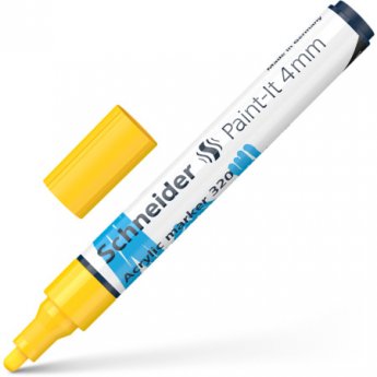 Akrila marķieris SCHNEIDER Paint-it 320, 4mm, dzeltens