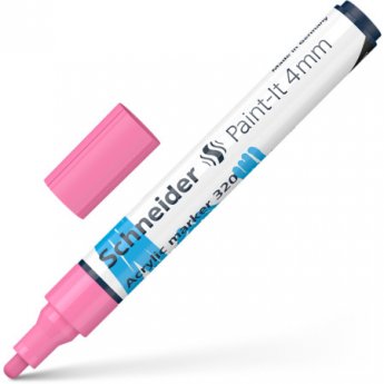 Akrila marķieris SCHNEIDER Paint-it 320, 4mm, gaisi rozā
