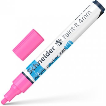 Akrila marķieris SCHNEIDER Paint-it 320, 4mm, rozā