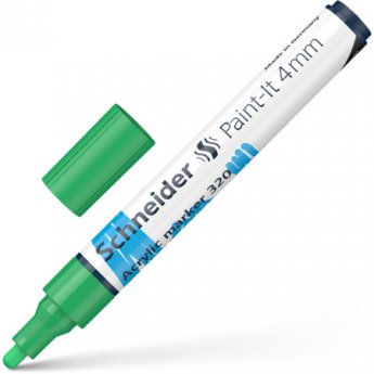 Akrila marķieris SCHNEIDER Paint-it 320, 4mm, zaļš