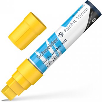 Akrila marķieris SCHNEIDER Paint-it 330, 15mm, dzeltens