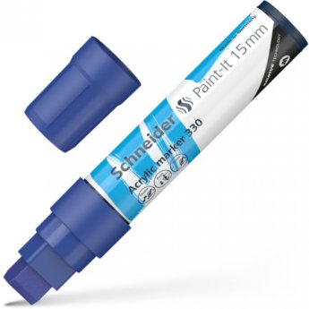 Akrila marķieris SCHNEIDER Paint-it 330, 15mm, zils