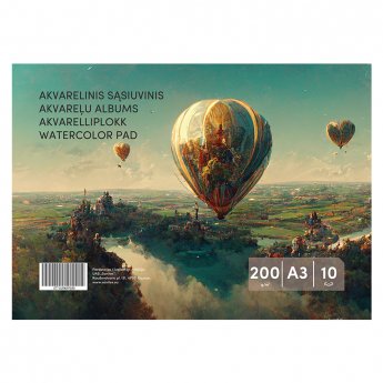 Akvareļa papīrs, A3, 200g 10lpp