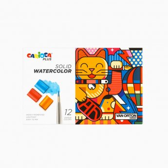 Akvareļu krāsas CARIOCA Plus 12 krāsas