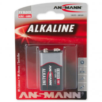 Alkaline baterija 9V-Block, E, 6LR61, 1 gab.