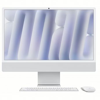 Apple iMac 24” 4.5K Retina Nano-texture Glass, Apple M4 10C CPU, 10C GPU, 16GB, 256GB, Silver, INT