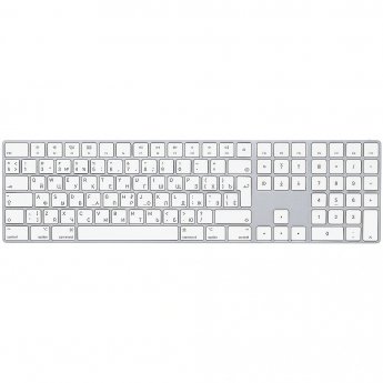Apple Magic Keyboard with numeric pad, Silver, Eng/Rus