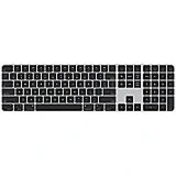 Apple Magic Keyboard with Touch ID and Numeric Keypad for Mac models with Apple silicon - Black Keys - Russian,Model A2520