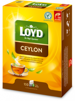 Aromatizēta melnā tēja LOYD Ceylon, 100x2g