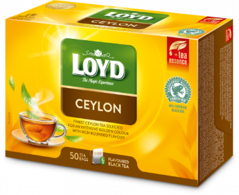 Aromatizēta melnā tēja LOYD Ceylon, 50x2g