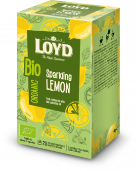 Aromatizēta zāļu tēja LOYD Sparkling Lemon, BIO, 20x2g