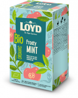Aromatizēta zāļu-augļu tēja LOYD Frosty Mint, BIO, 20x2g