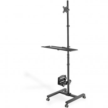 Assmann Mobile workstation with keyboard and PC holder, 17-32"