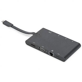 Assmann TRAVEL DOCK STATION USB TYPE-C HDMI VGA 2X USB-C RJ45 MICROSD