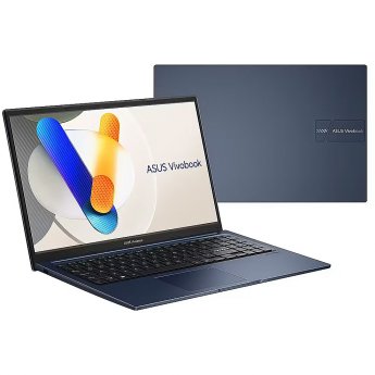 Asus Vivobook 15 X1504VA-BQ4291 Core 5 120U 15.6"FHD IPS-level Panel 60Hz 250nits AG 16GB DDR5 SSD512 Intel Graphics WLAN+BT Cam 720p 42WHrs NoOS Quiet Blue