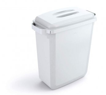 Atkritumu tvertne DURABIN® 60L taisnstūrveida, balta (vāciņš jāiegādājas atsevišķi)