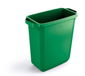 Atkritumu tvertne DURABIN® 60L taisnstūrveida, zaļa (vāciņš jāiegādājas atsevišķi)