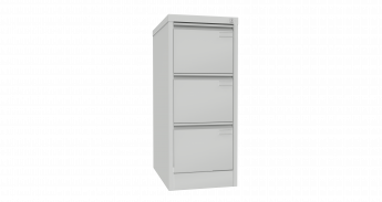 Atvilktņu skapis 415x1000x630mm, 3 atvilknes, pelēka
