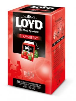 Augļu tēja LOYD ar zemenēm  FS 20 maisiņi x 2 g paciņā