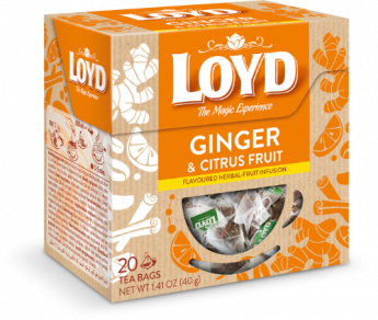 Augļu tēja LOYD Ginger&Citrus 20x2g