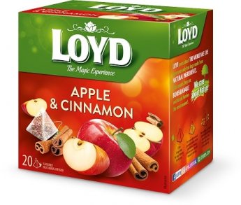 Augļu tēja LOYD Pyramids ar āboliem un kanēli 20 x 2.2g